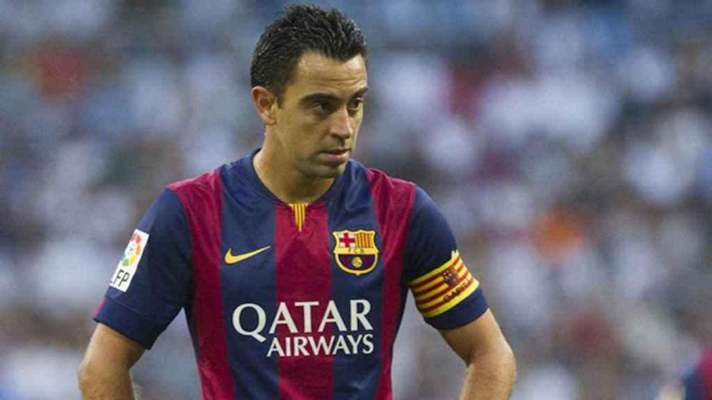 Una foto de Xavi Hernández durante un partido del Barça / EFE