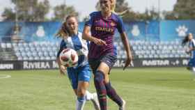 Una foto de Kheira Hamraoui durante el último derbi catalán / FCB