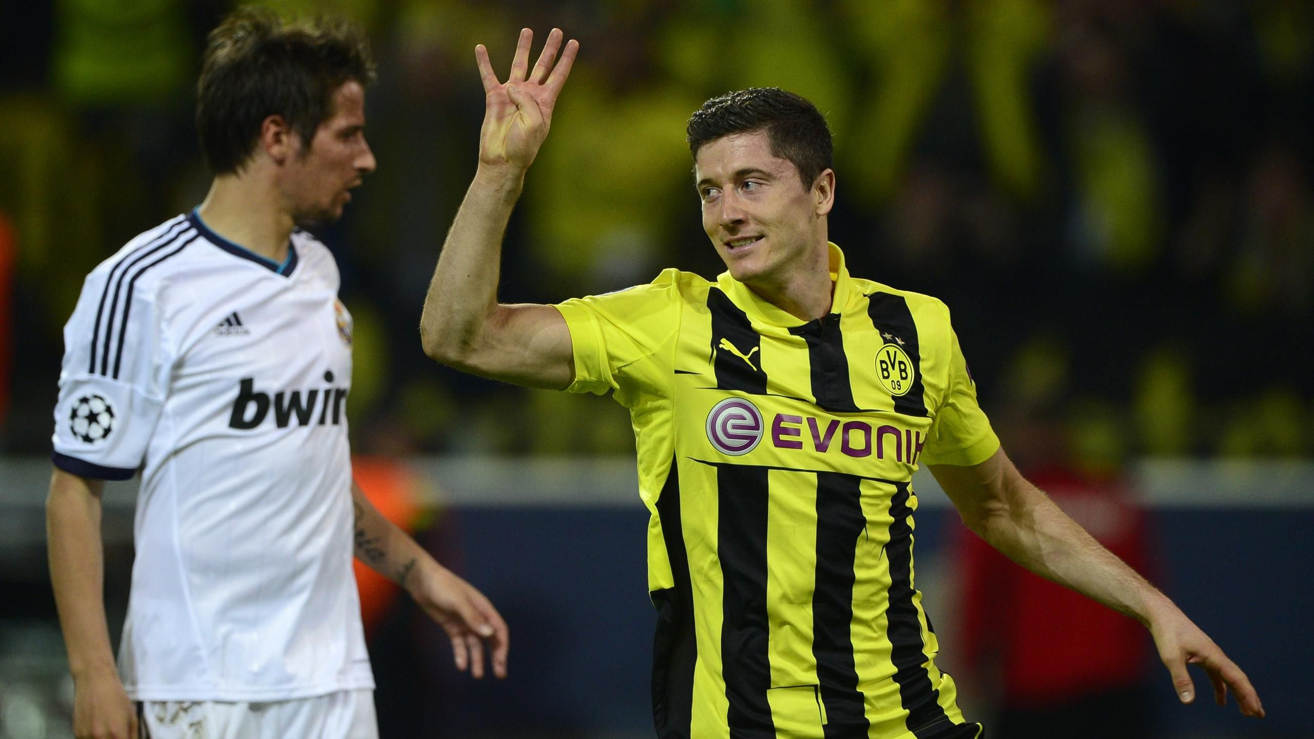 Lewandowski le endosó un póker al Real Madrid en la Champions 2012 13 REDES