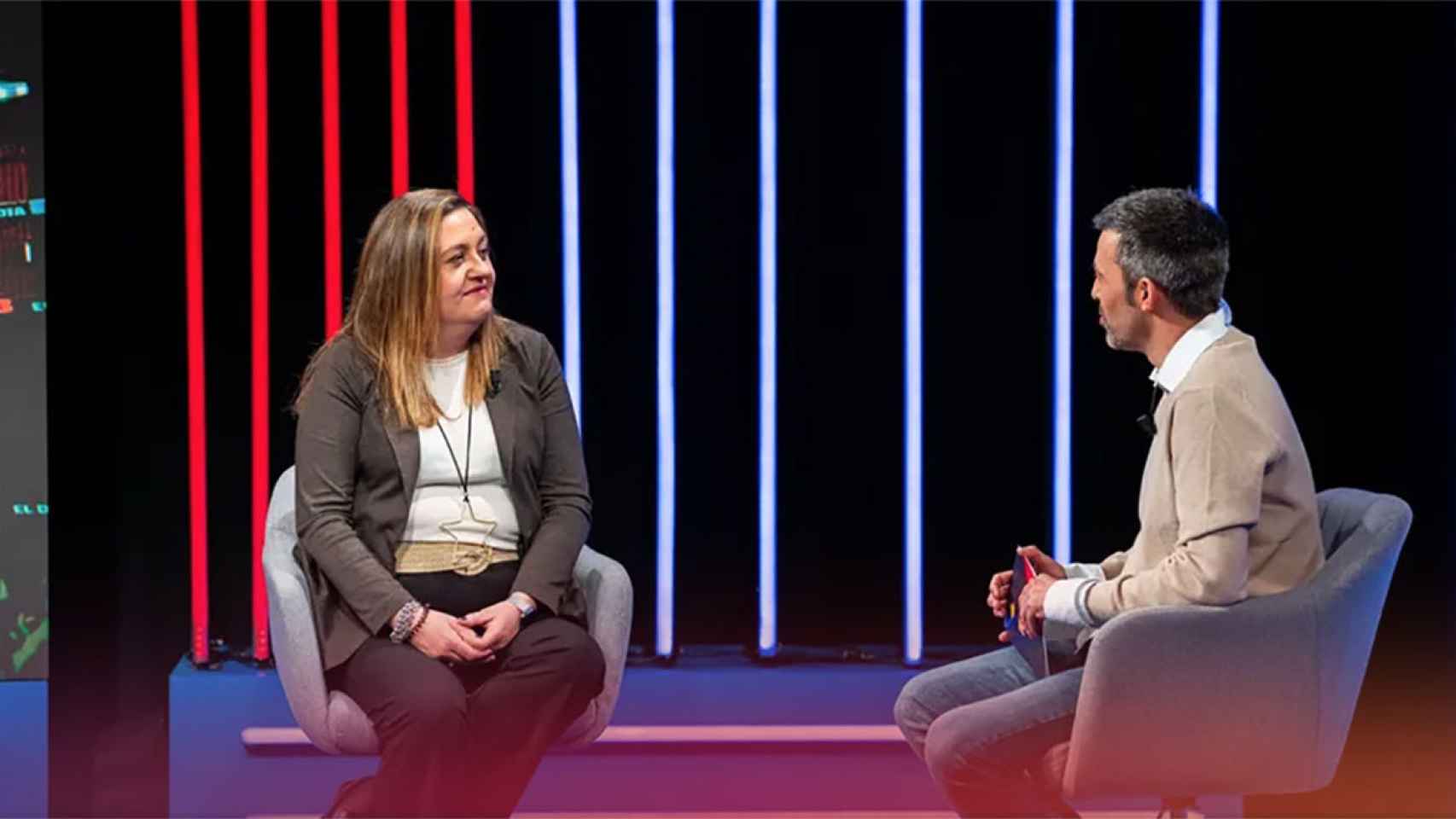 Elena Fort, durante una entevista para Barça TV / FCB