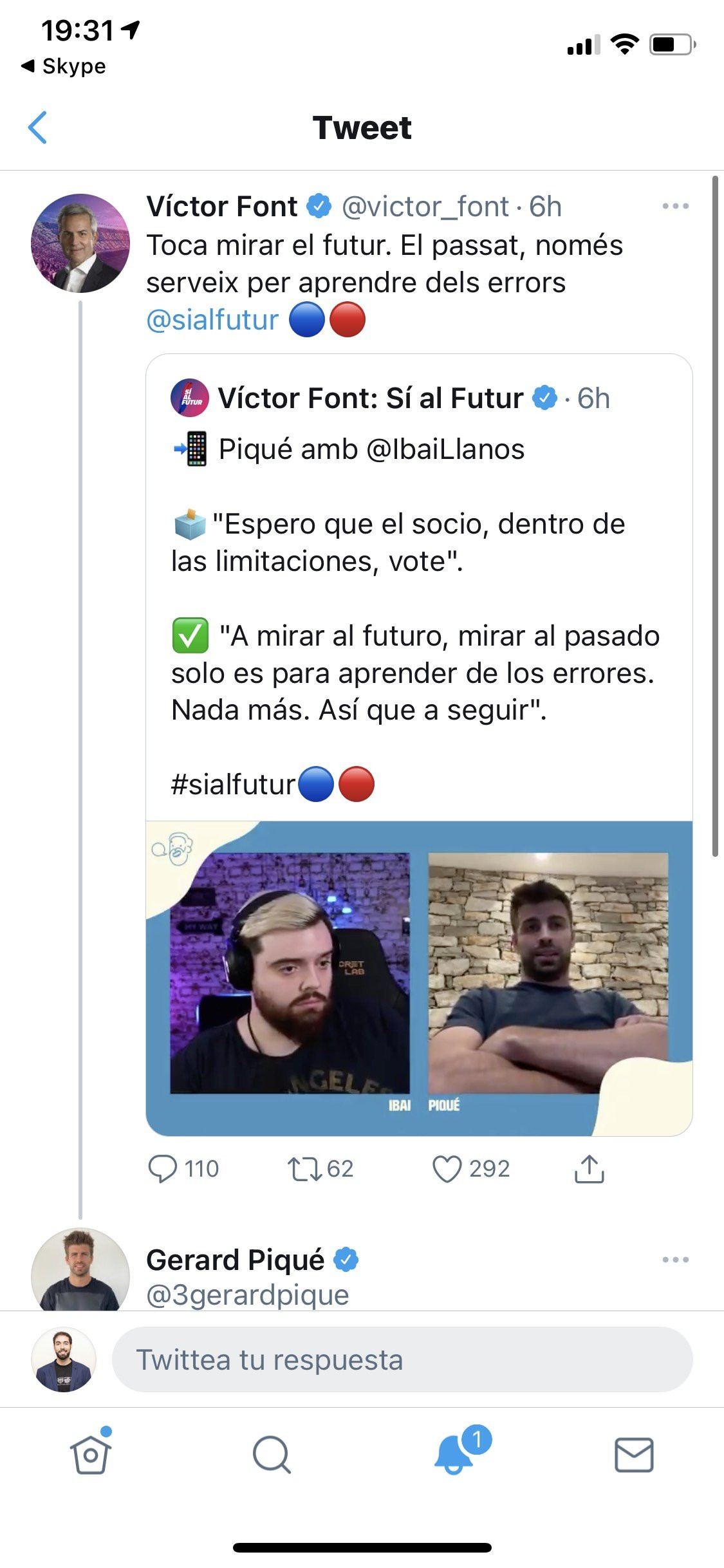 Víctor Font intenta aprovecharse de unas declaraciones de Piqué | REDES
