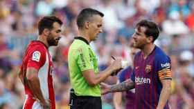 Una foto de Messi en una protesta a Jaime Latre