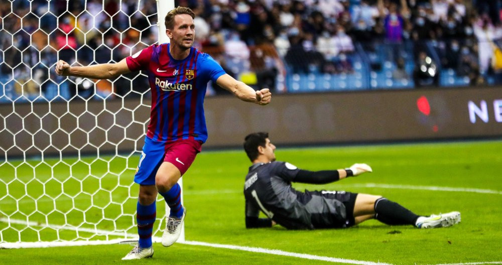 Luuk de Jong celebra su gol al Real Madrid / FCB