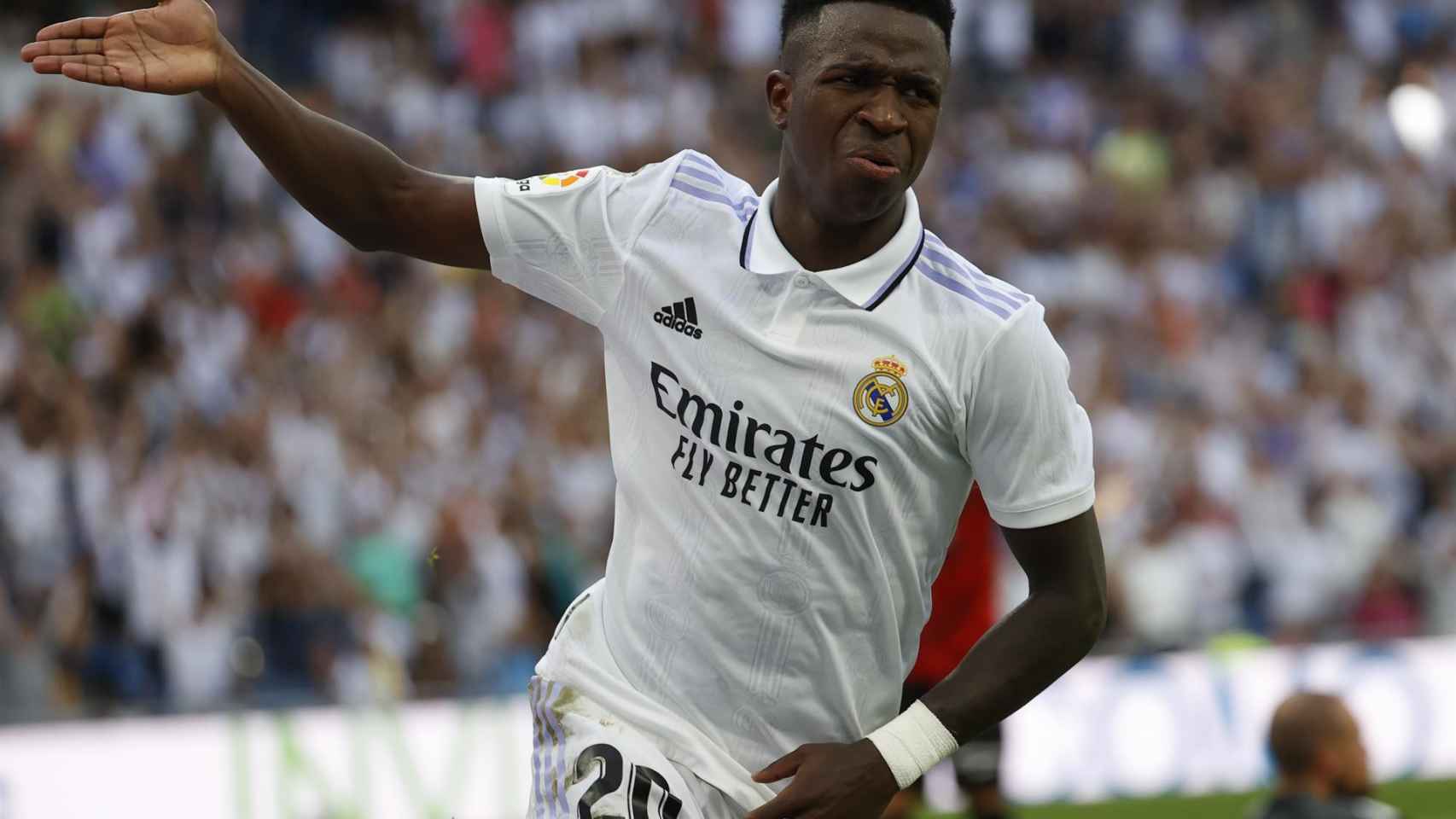 Vinicius celebra su gol al Mallorca / EFE