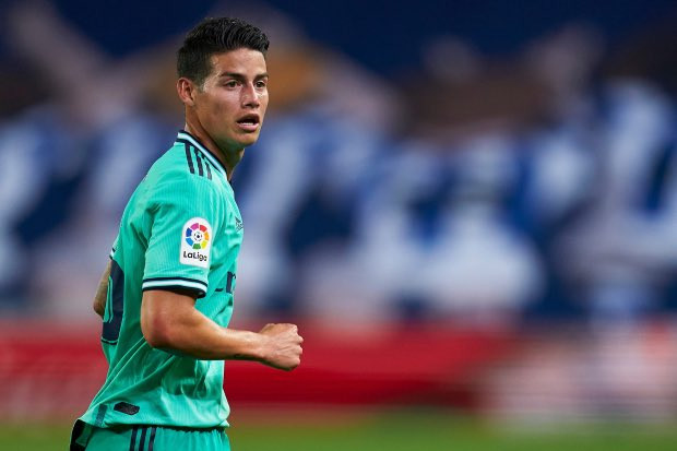 James Rodriguez durante un partido con el Real Madrid /REDES