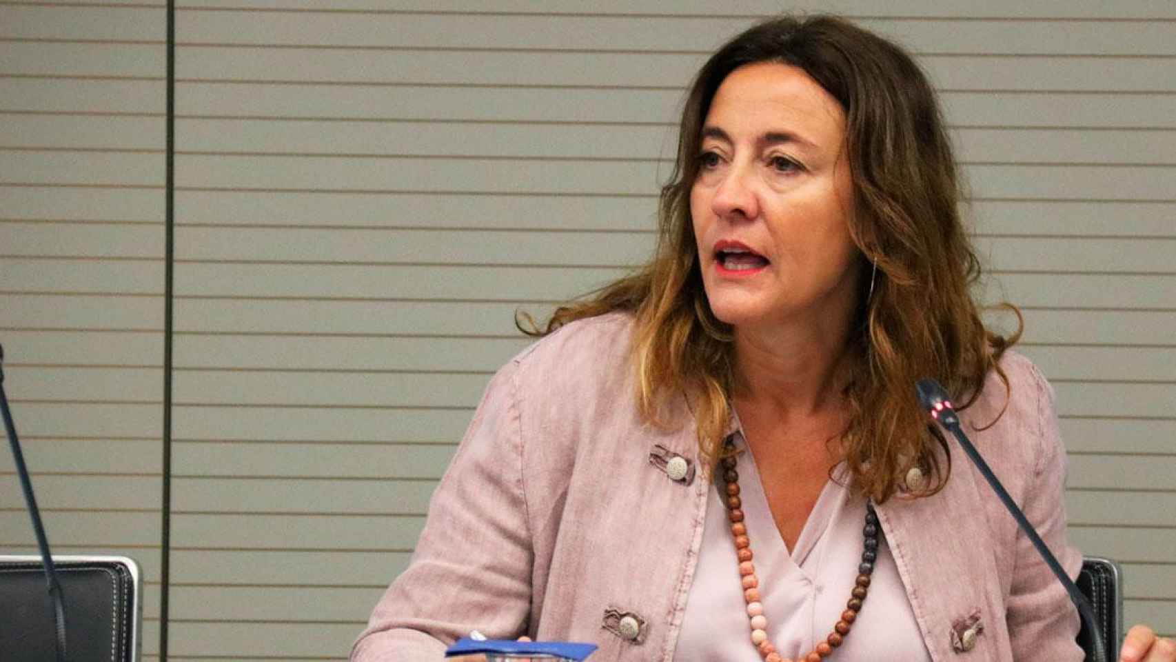 Mercè Conesa, presidenta del Puerto de Barcelona y exalcaldesa de Sant Cugat, durante una rueda de prensa / CG