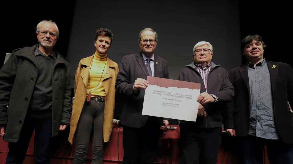 Quim Torra durante el acto conmemorativo del 1 100 aniversario de Maçanet de la Selva / EP