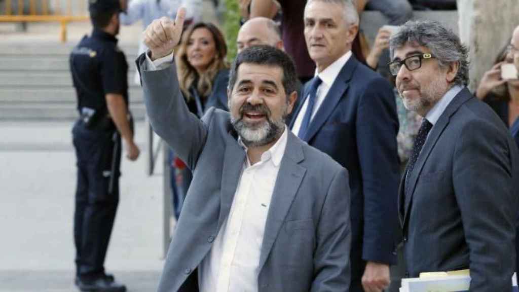 Jordi Sànchez, presidente de la ANC, antes de comparecer en la Audiencia Nacional / EFE