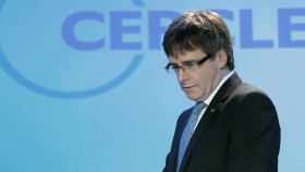 El president de la Generalitat, Carles Puigdemont, el jueves en las jornadas del Círculo de Economía.