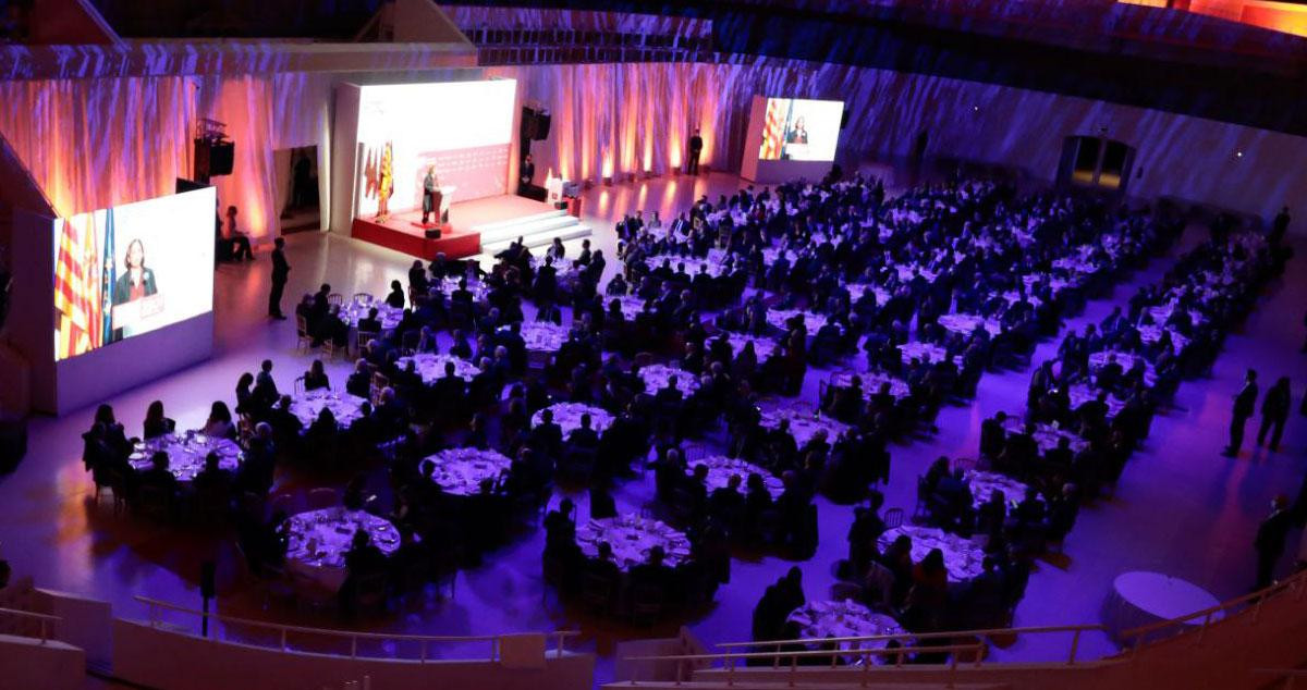 La sala donde tuvo lugar la cena de 250 aniversario de Foment del Treball / FOMENT