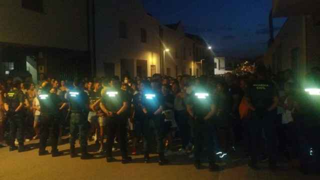 Presencia de la Guardia Civil tras la manifestación de Peal de Becerro