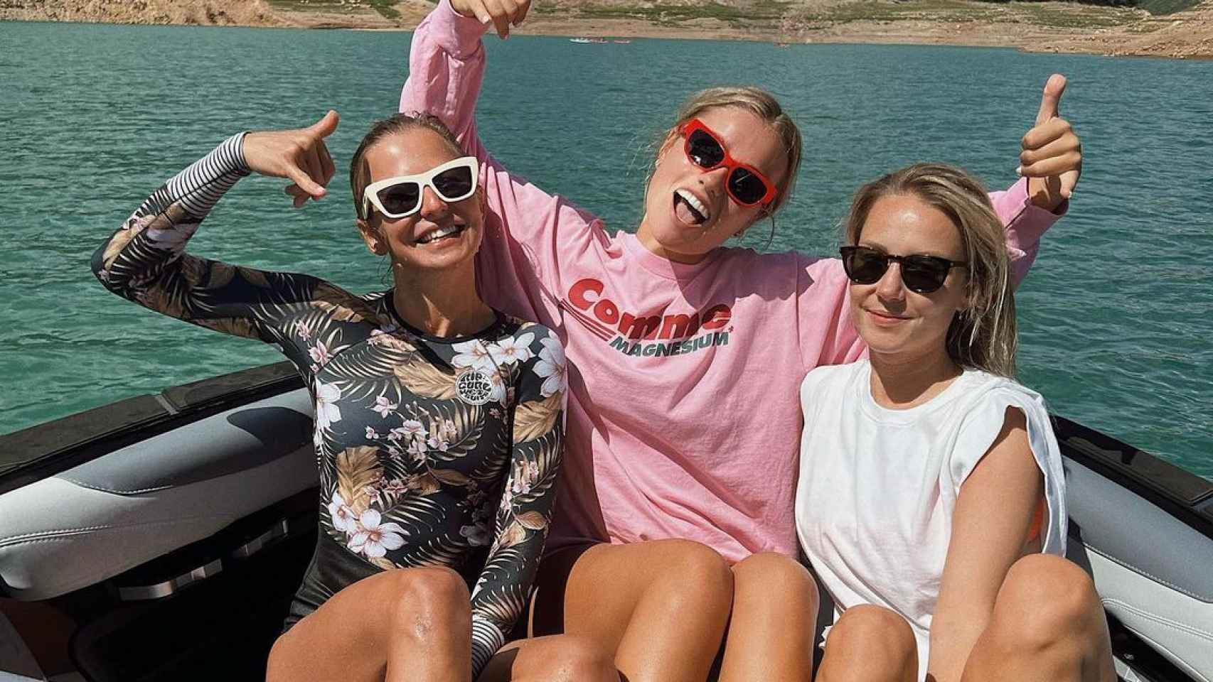 Las noias del Barça Anna Lewandowska, Mikky Kiemeney y Dani Ter Stegen juntas / REDES