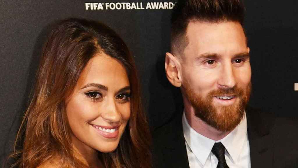 Antonella Roccuzzo y Leo Messi EFE