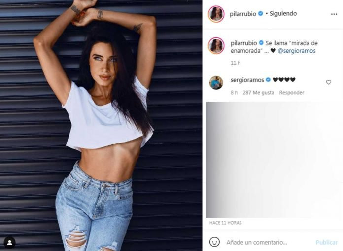 Pilar Rubio mira a Sergio Ramos con intensidad