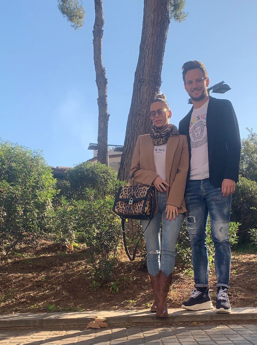 Raquel Mauri con Ivan Rakitic