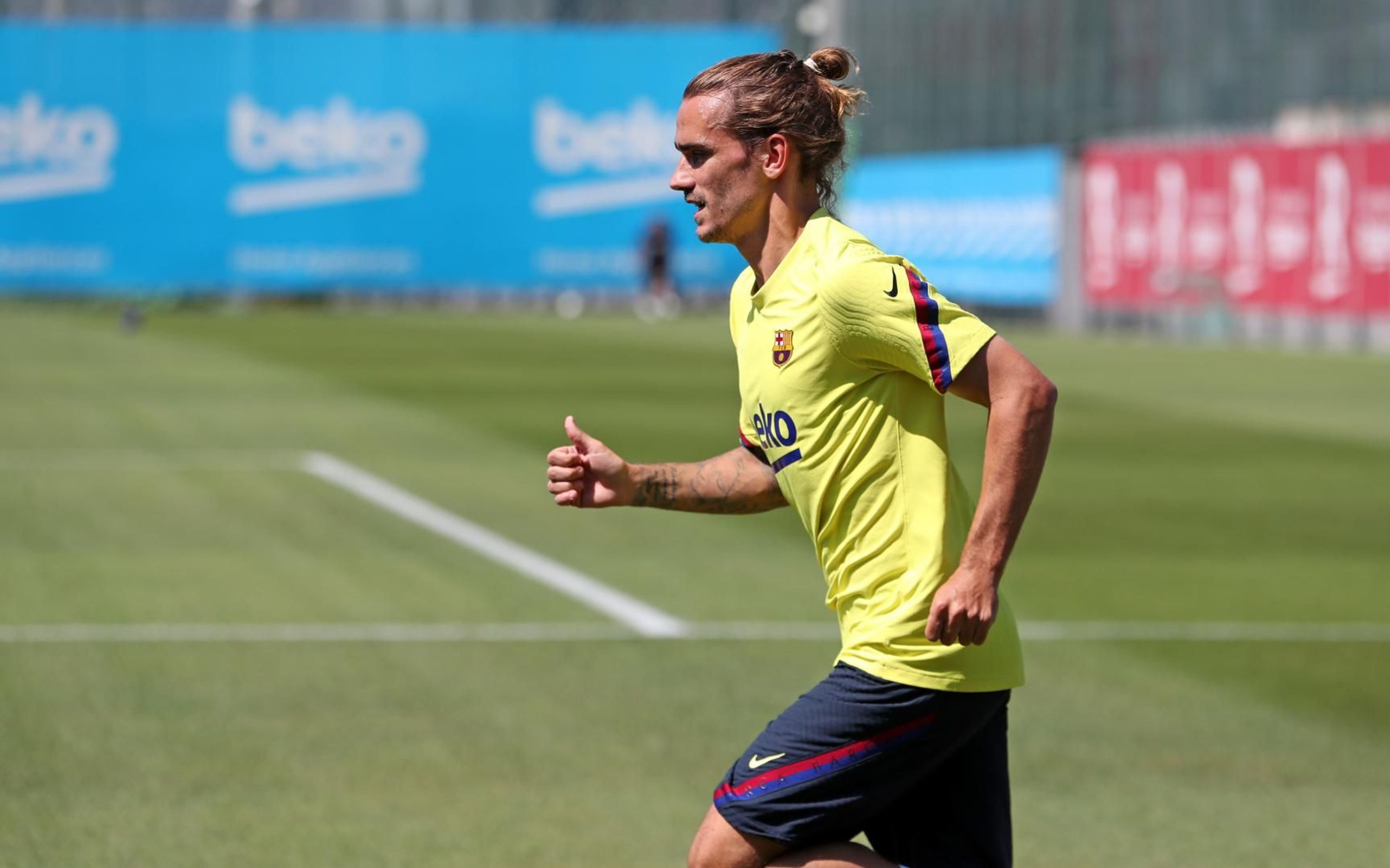 Antoine Griezmann en un entrenamiento del Barça / FC Barcelona