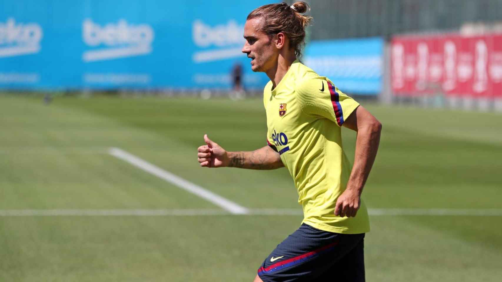 Antoine Griezmann en un entrenamiento del Barça / FC Barcelona