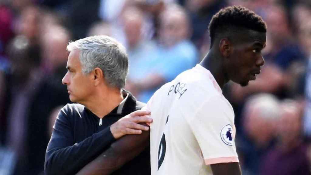 Una foto de Mourinho y Paul Pogba / EFE