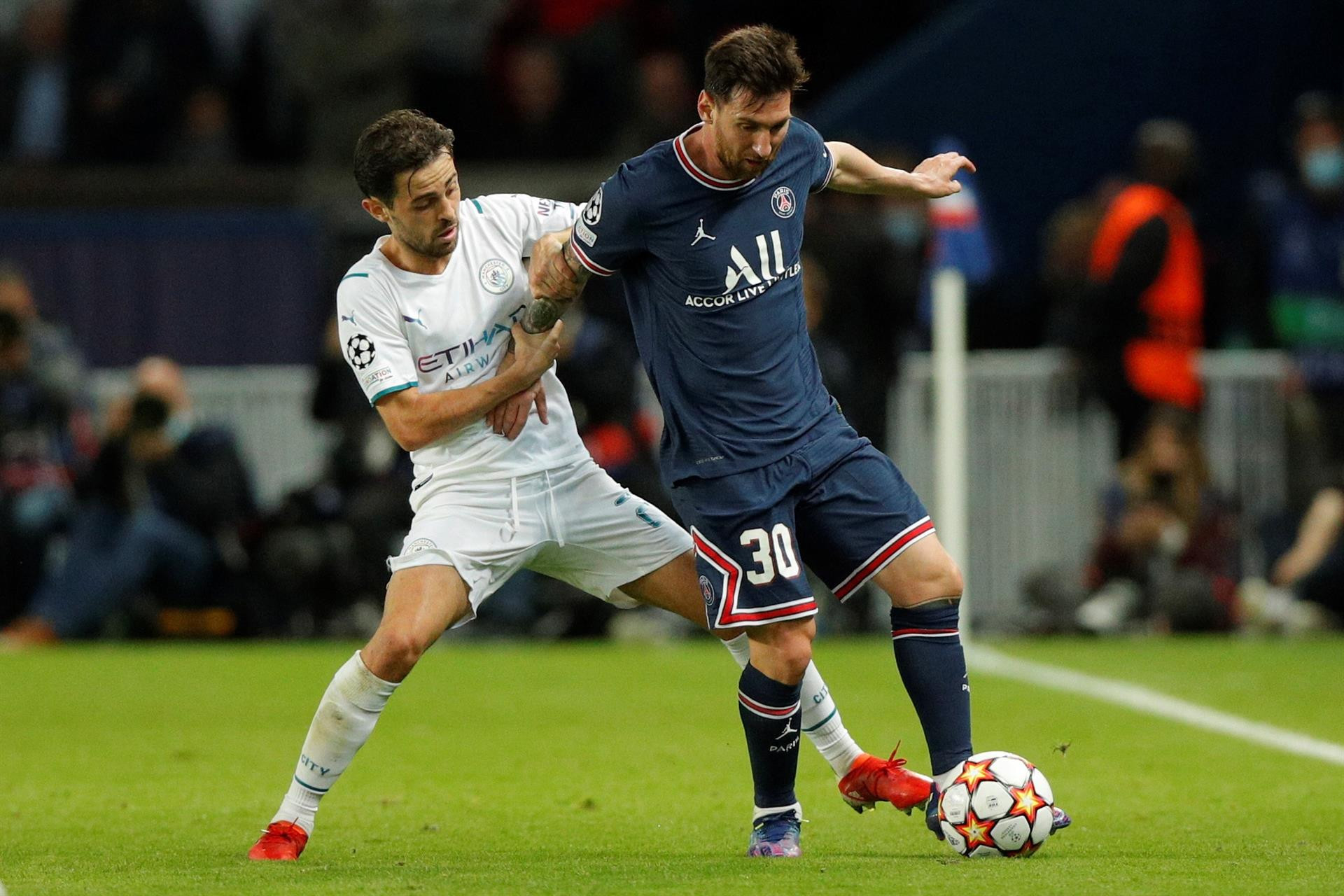 Messi en su partido contra el City / EFE