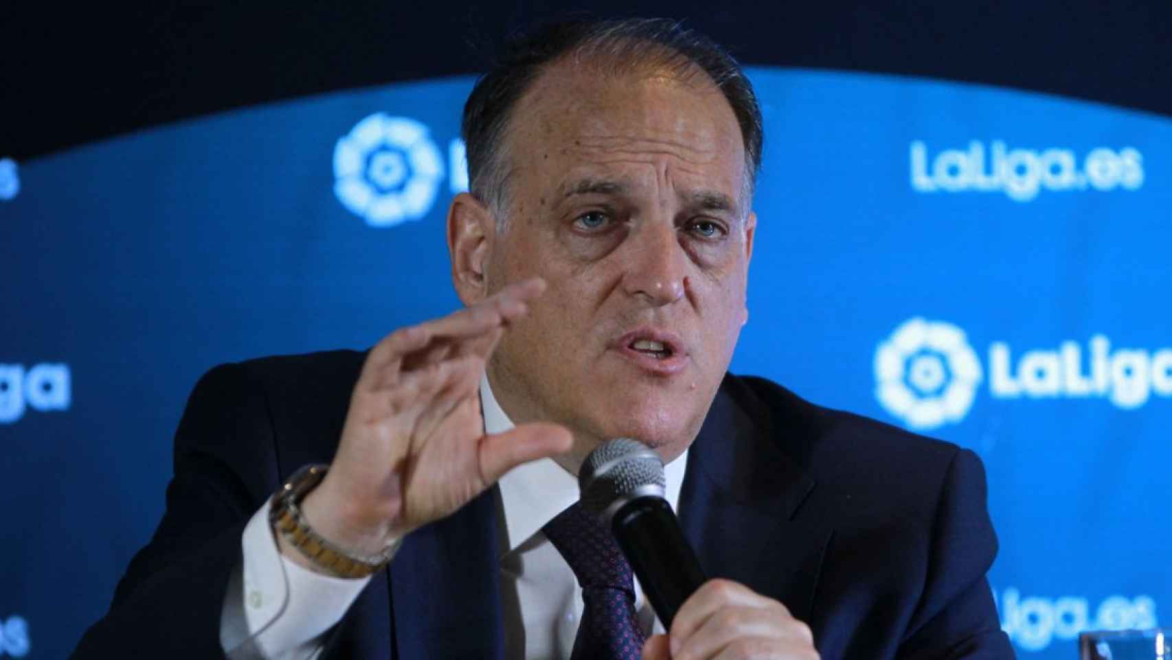 Javier Tebas, durante un acto de la Liga / EFE