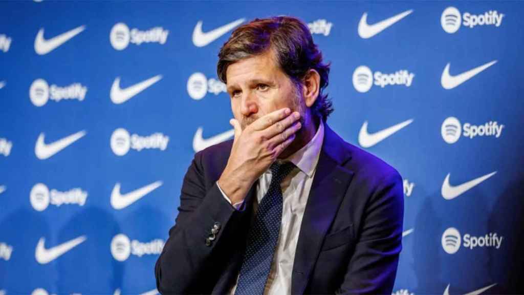 Mateu Alemany, durante una rueda de prensa con el FC Barcelona / REDES