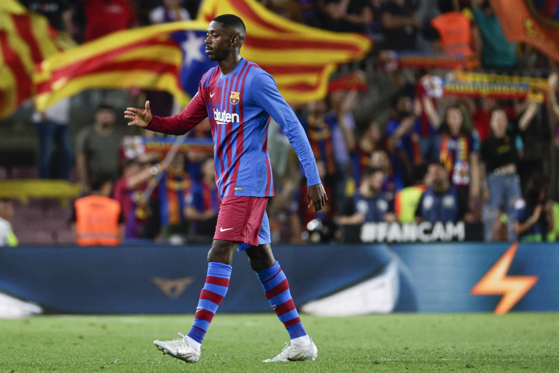 Ousmane Dembelé durante el Barça-Villarreal / EFE