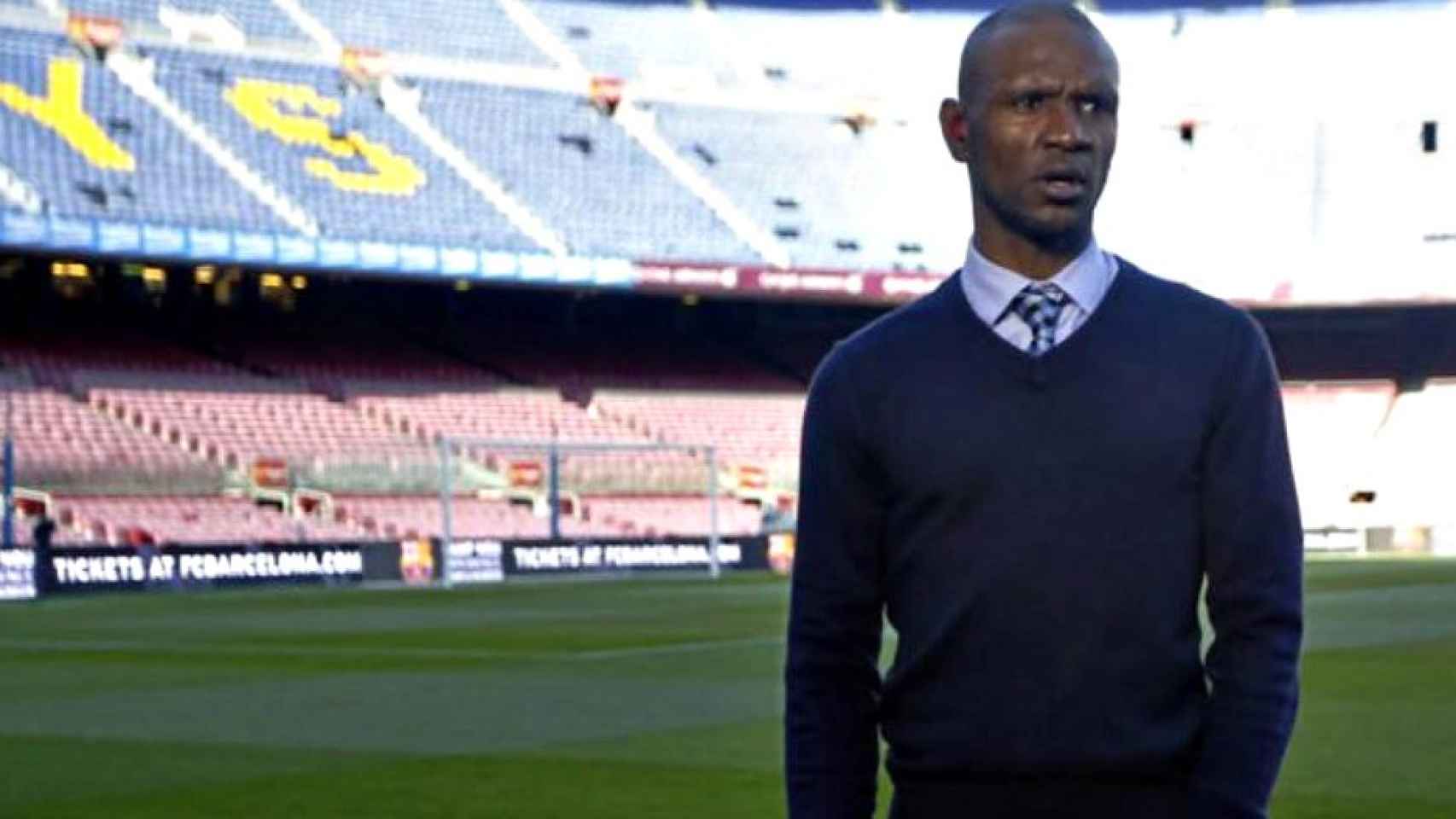 Eric Abidal, secretario técnico del Barça, en el Camp Nou / EFE