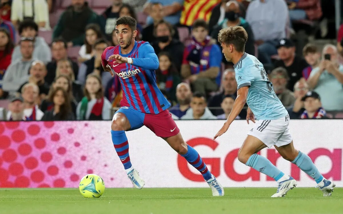 Ferran Torres, en un lance del partido contra el Celta