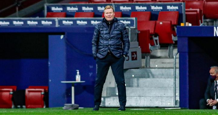 El entrenador del Barça, Ronald Koeman, en el partido con el Atlético de Madrid / EP