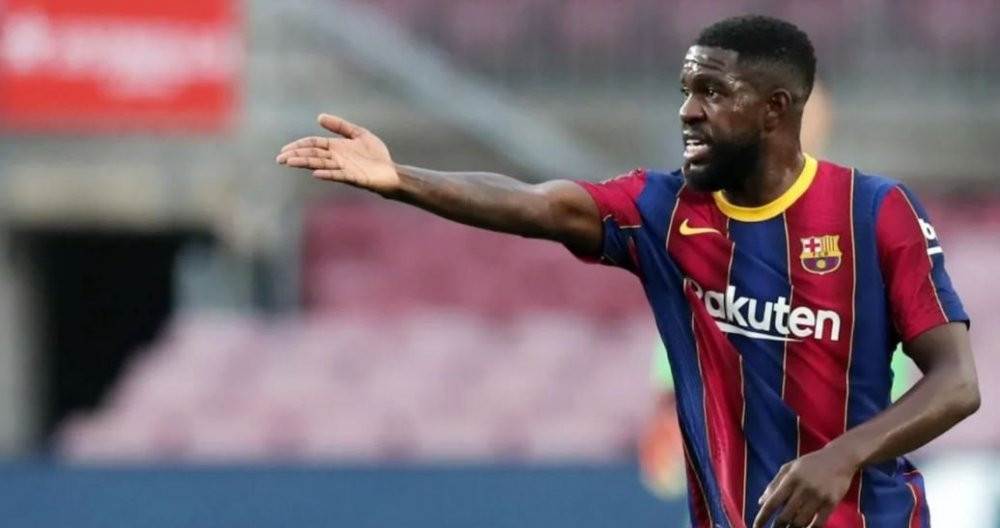 Samuel Umtiti en una imagen ante el Granada en el Camp Nou / FCB