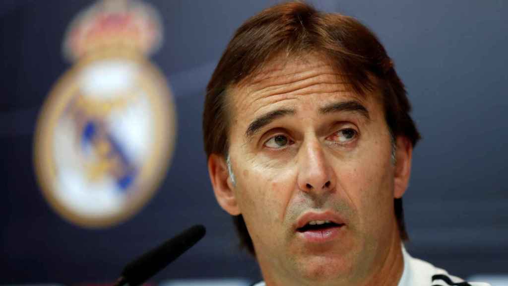 Una foto de Julen Lopetegui en rueda de prensa / EFE