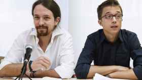 El líder de Podemos, Pablo Iglesias, junto a su número dos, Íñigo Errejón, en una imagen de archivo / EFE