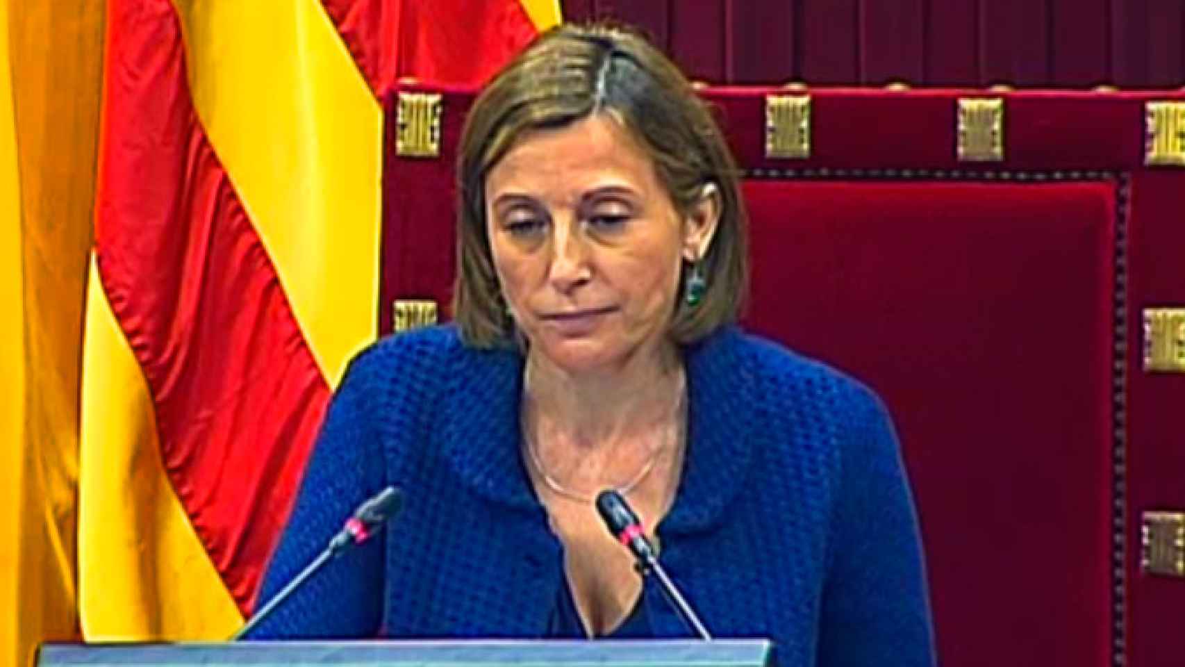 Carme Forcadell en el pleno que aceptó admitir a trámite el dictamen de la Comisión del Proceso Constituyente.