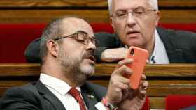 Miquel Buch, consejero catalán de Interior, en el Parlamento catalán / EFE