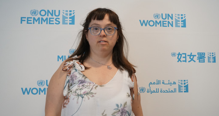 Montserrat Vilarrasa durante su visita a la sede de Naciones Unidas / EDGAR PRAT
