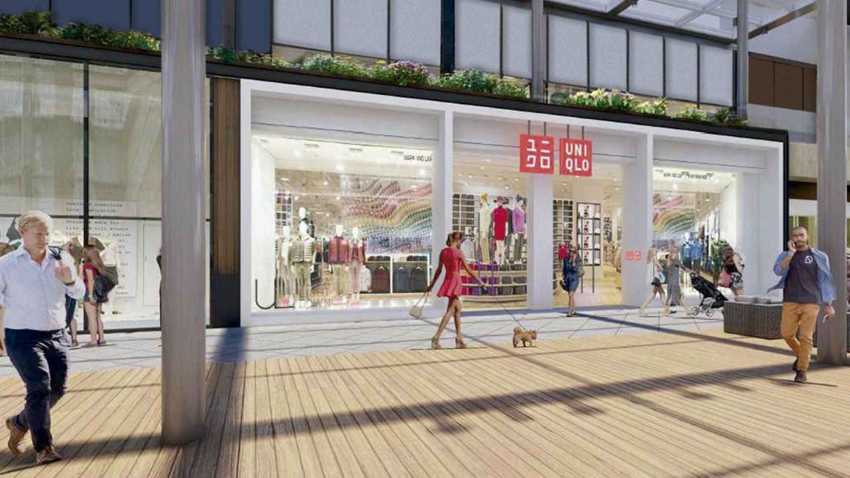 Recreación del nuevo establecimiento de Uniqlo en La Maquinista / ALGO BONITO