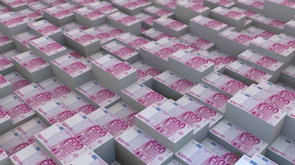 Billetes de 500€ preparados para su distribución