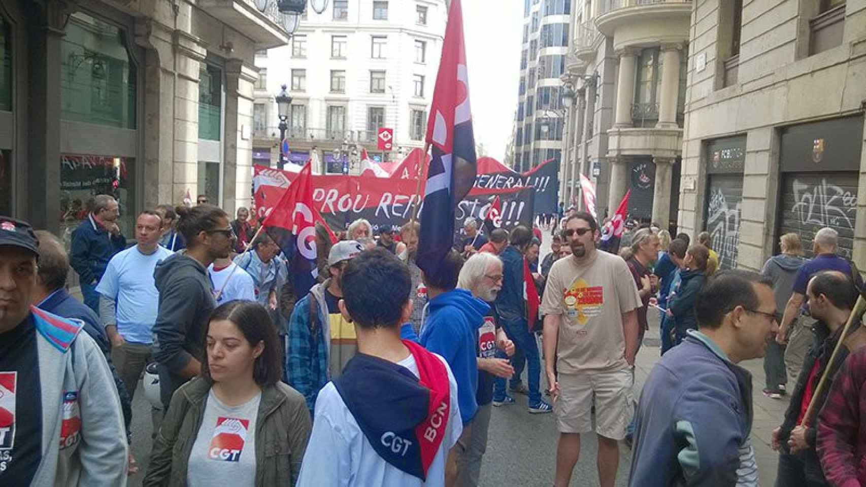 Imagen de archivo de un anterior conflicto en la planta de Delphi de Sant Cugat.