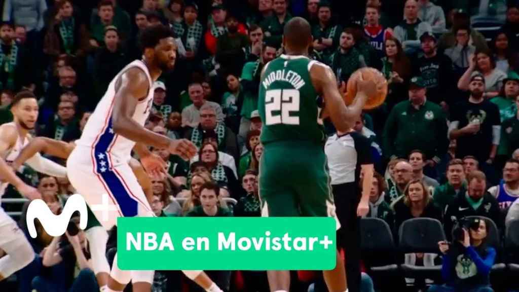 Una imagen promocional de la NBA con Movistar / Movistar Plus