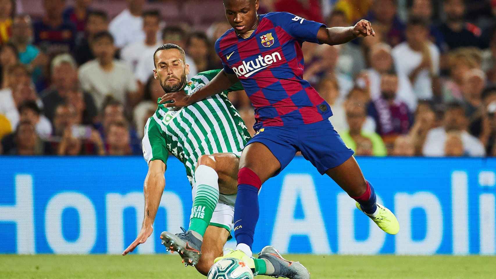 Ansu Fati en el partido contra el Betis / EFE