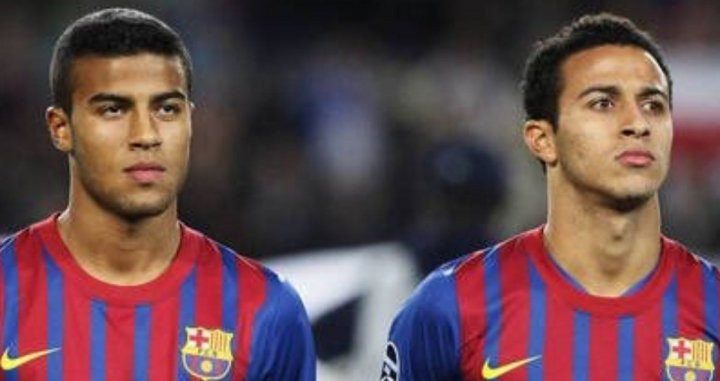 Rafinha y Thiago Alcántara, en un partido con el Barça | REDES