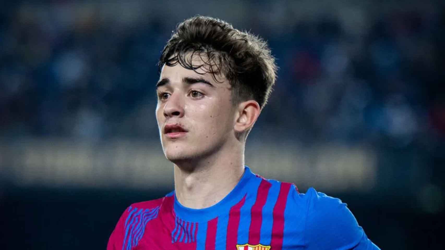 Gavi, disputando un partido con el Barça en la temporada actual / FCB