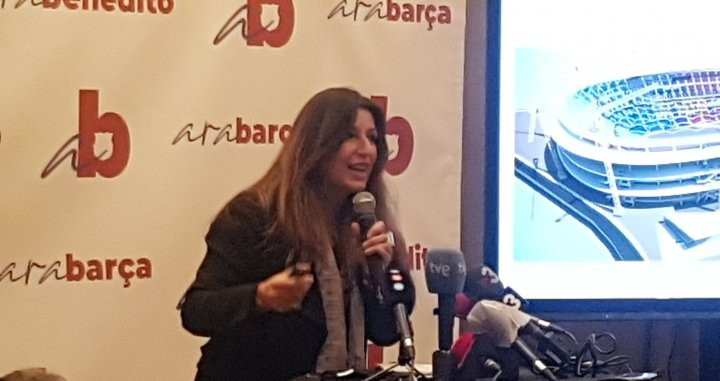 Benedetta Tagliabue en el acto de Agustí Benedito / 'Ara Barça, ara Benedito'