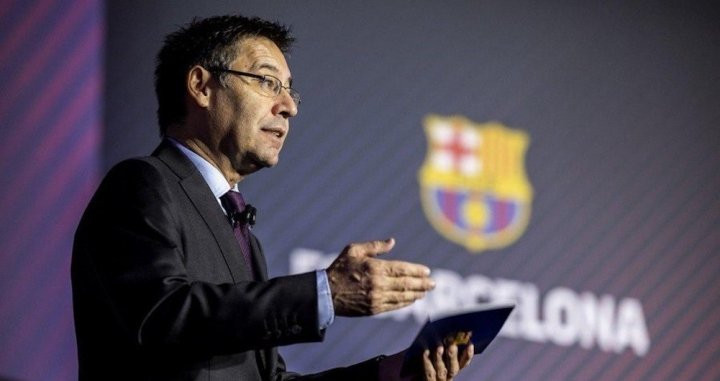 Una foto de Josep Maria Bartomeu durante la Asamblea de Compromisarios / FCB