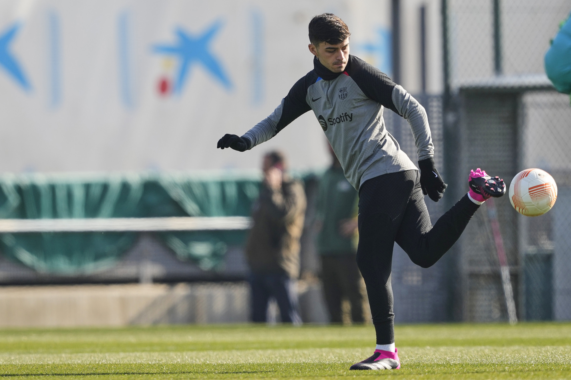 Pedri González, durante un entrenamiento con el FC Barcelona / EFE