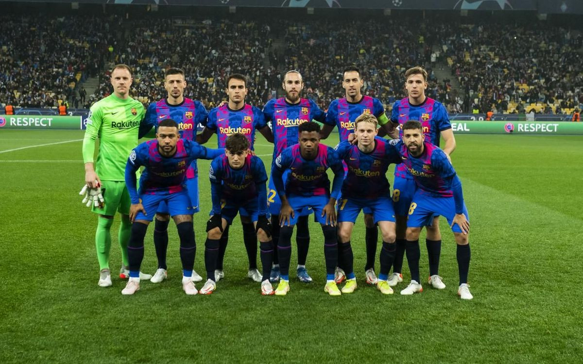 Plantilla Barça ante el Dinamo / FCB