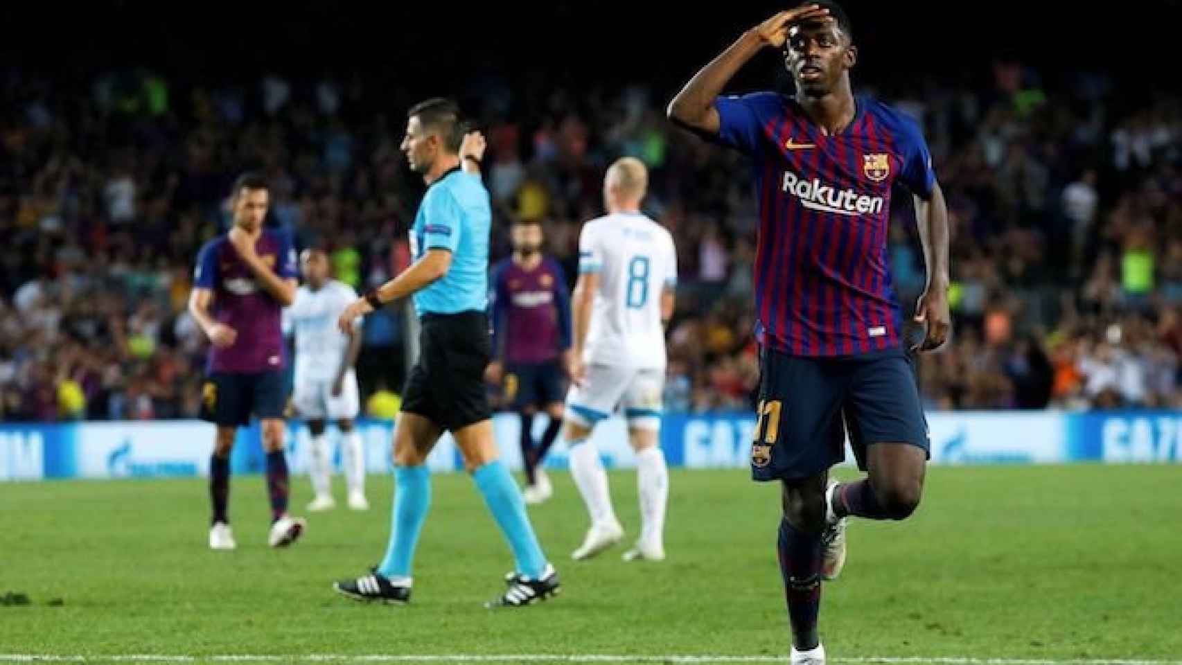 Ousmane Dembelé, goleador contra el PSV pero también uno de los puntos negros del Barça / EFE