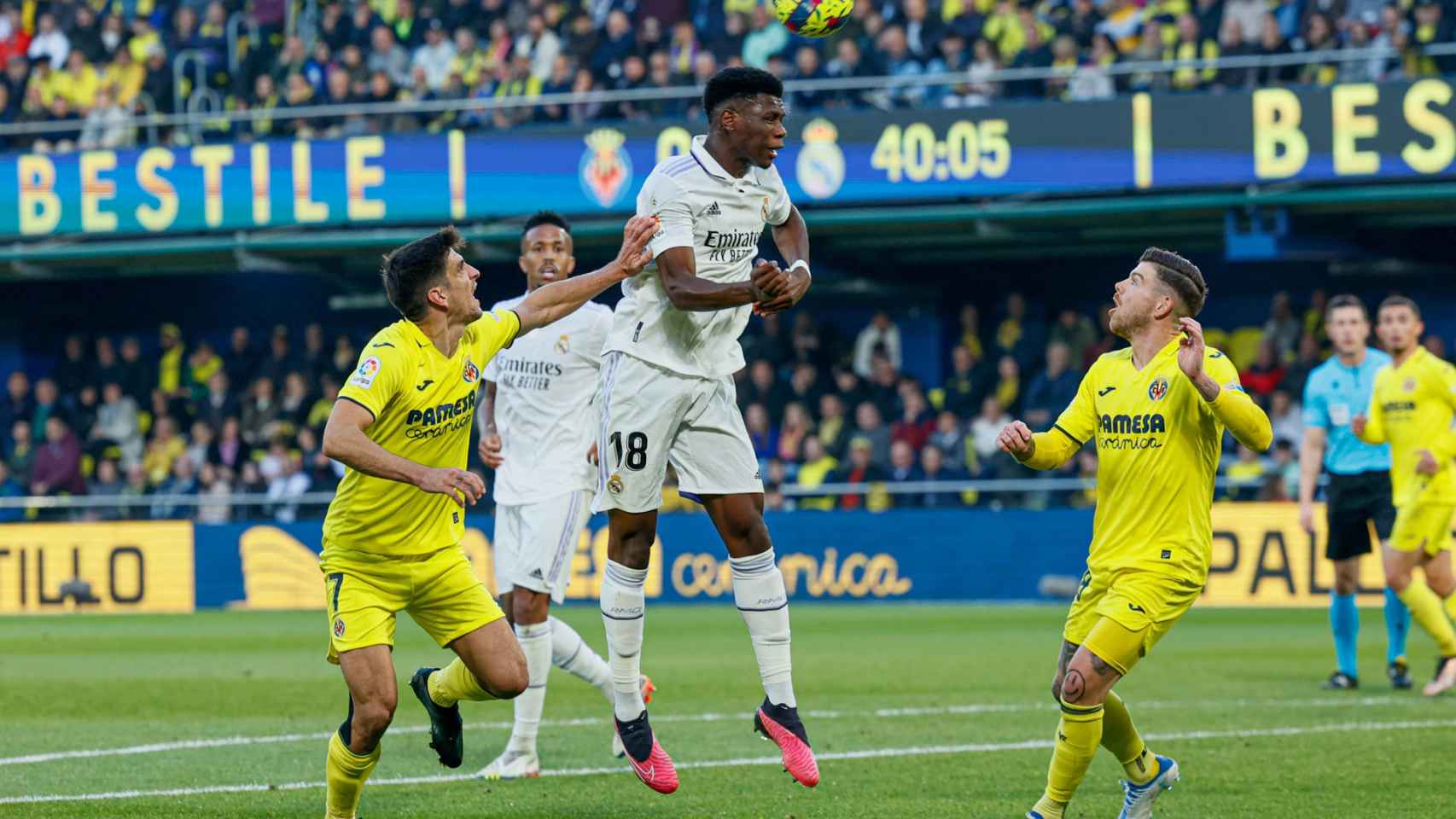 Tchouameni, en el último partido de Liga contra el Villarreal : EFE