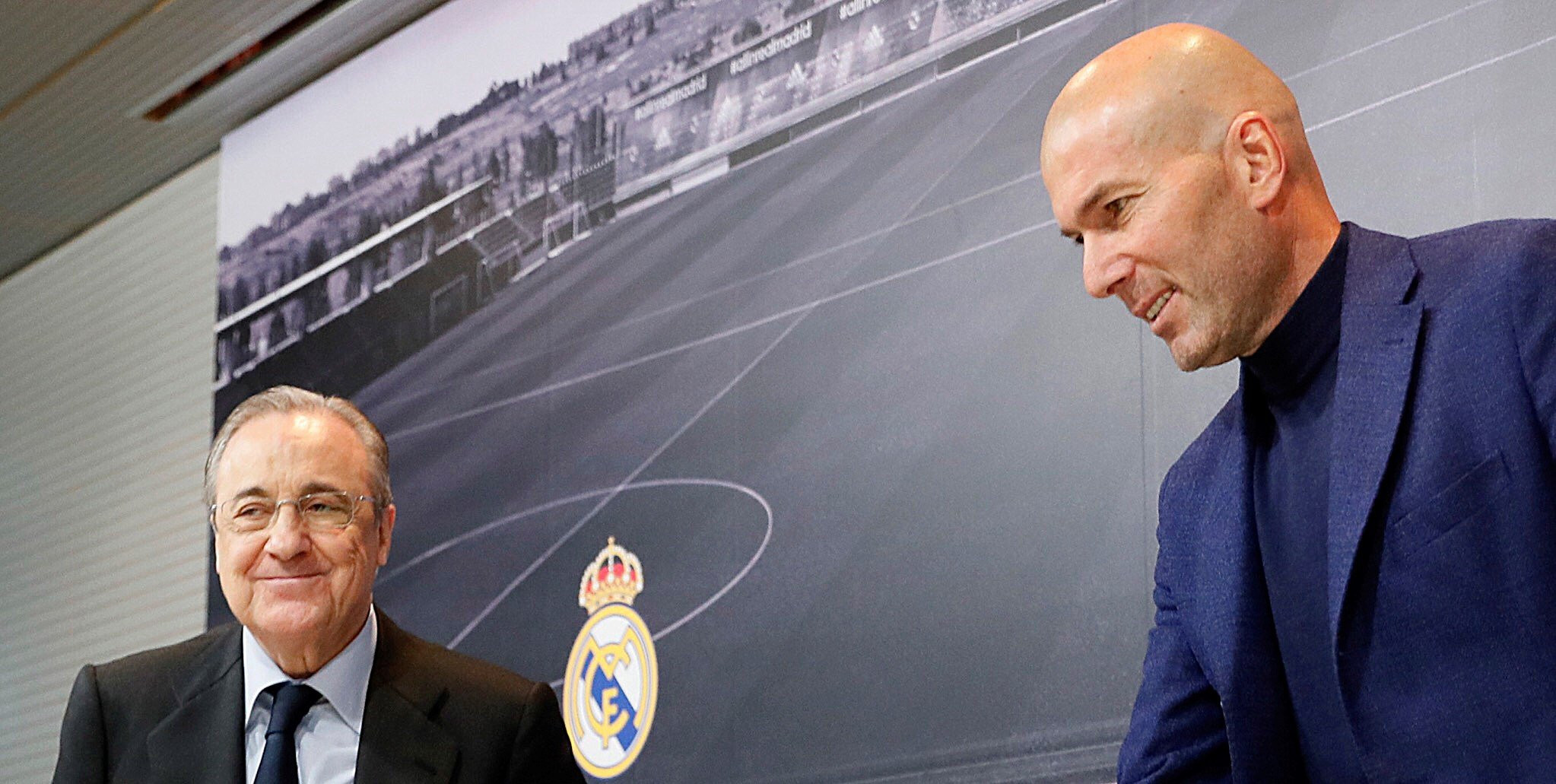 Zidane y Florentino Pérez en una imagen de archivo / EFE