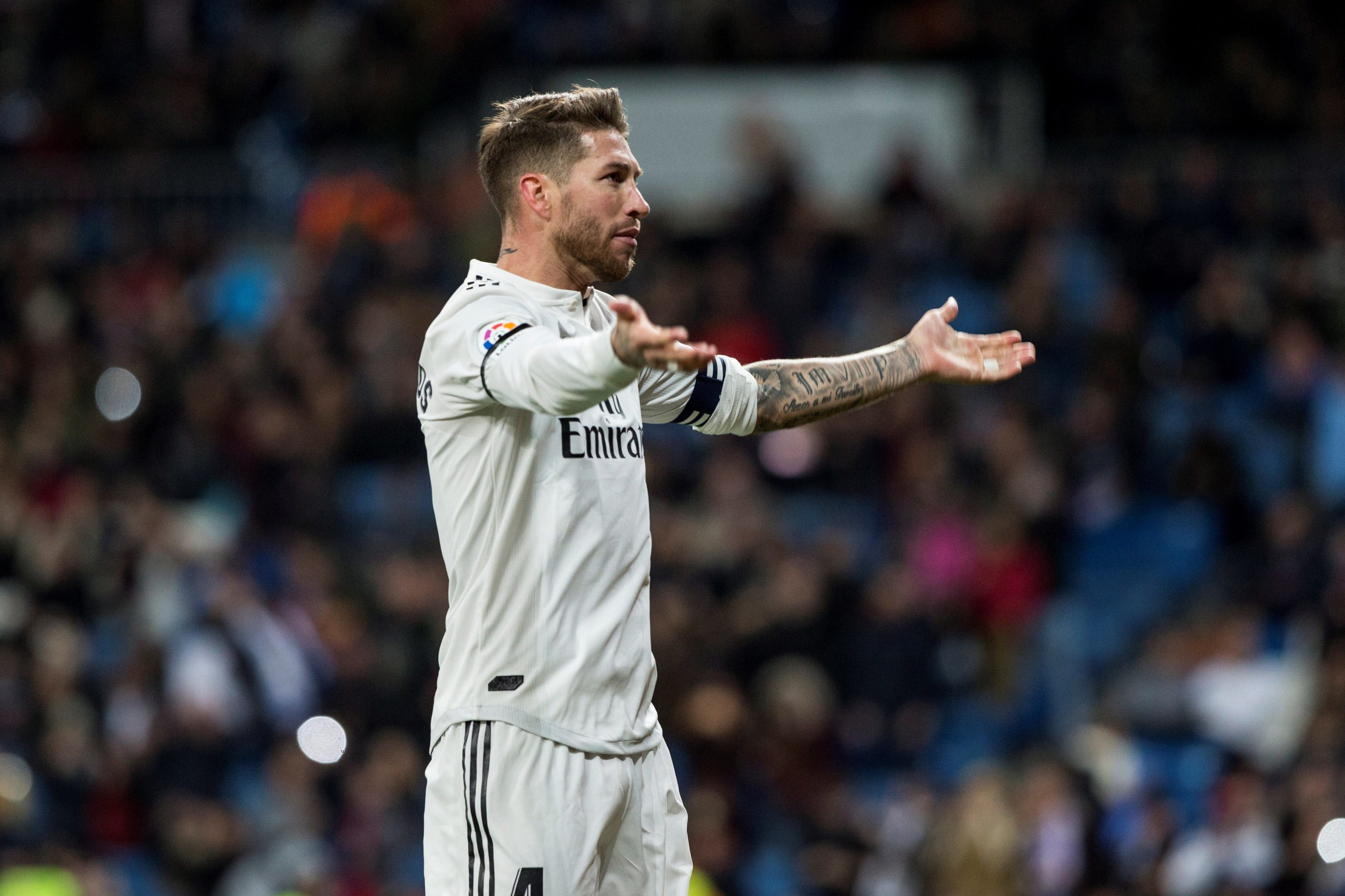 Sergio Ramos en un encuentro del Real Madrid / EFE